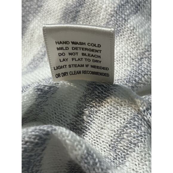 NWT Lovestitch Women's Open Front Striped Cardigan Sweater Size M Gray White - Picture 5 of 5